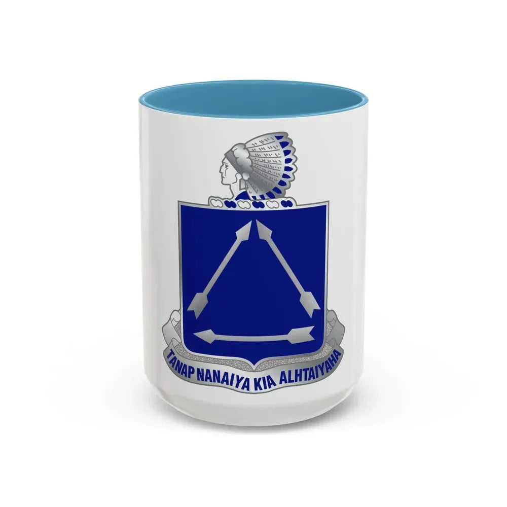 180 Cavalry Regiment (U.S. Army) Accent Coffee Mug 15oz Light Blue - Go Mug Yourself