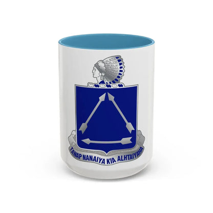 180 Cavalry Regiment (U.S. Army) Accent Coffee Mug 15oz Light Blue - Go Mug Yourself