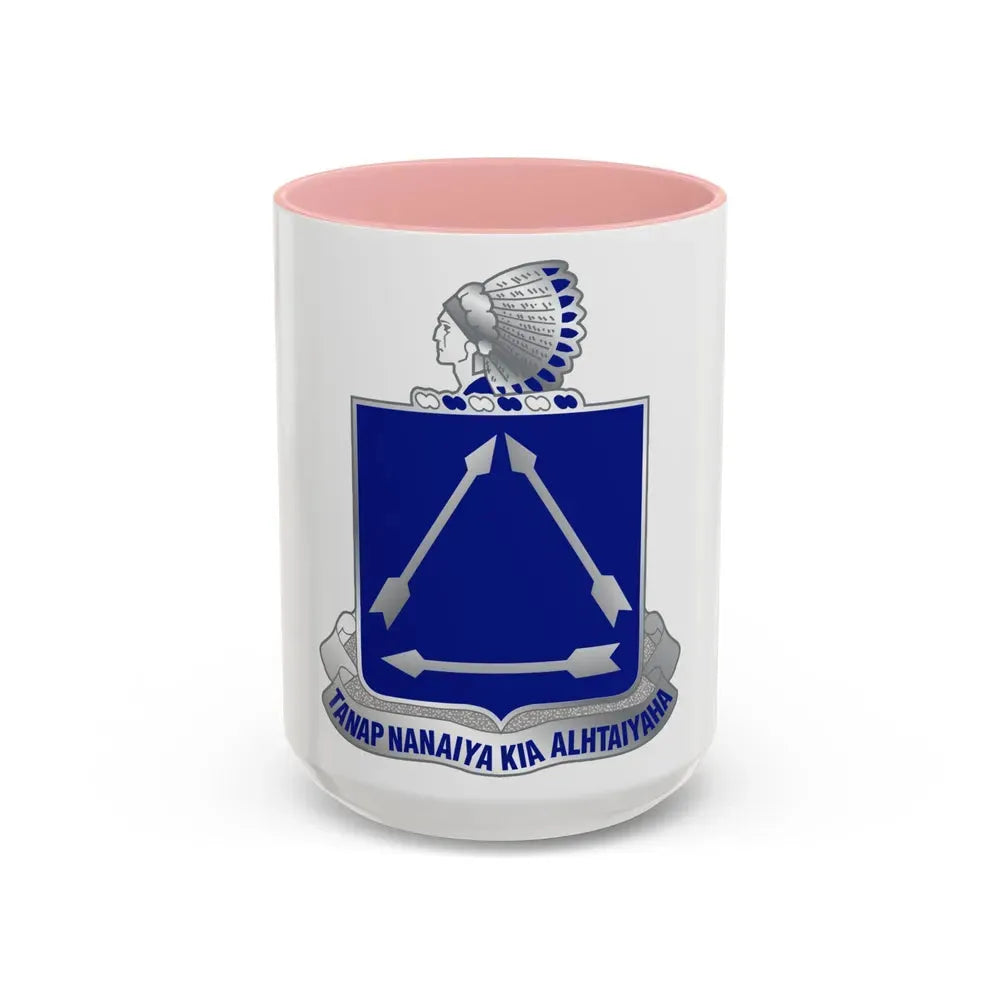 180 Cavalry Regiment (U.S. Army) Accent Coffee Mug 15oz Pink - Go Mug Yourself