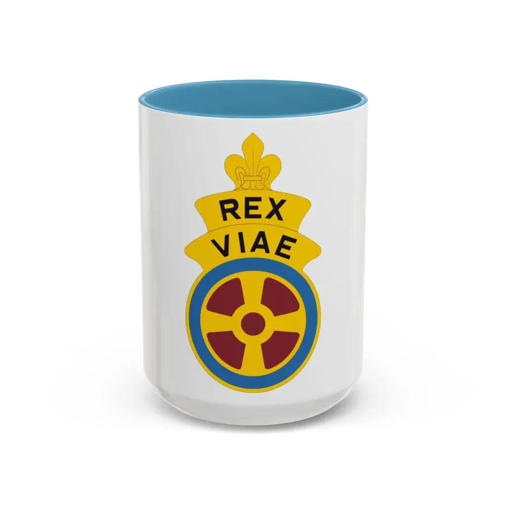 180 Transportation Battalion (U.S. Army) Accent Coffee Mug 15oz Light Blue - Go Mug Yourself
