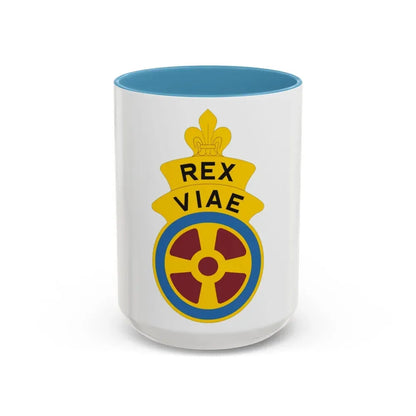 180 Transportation Battalion (U.S. Army) Accent Coffee Mug 15oz Light Blue - Go Mug Yourself