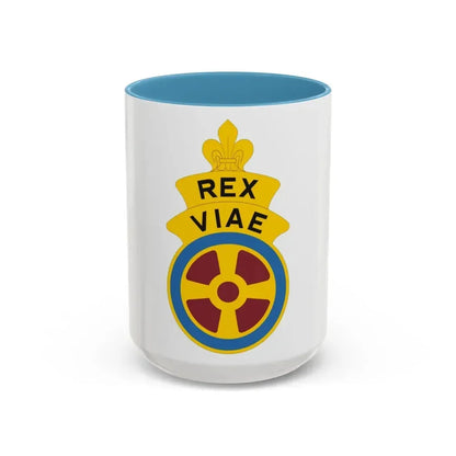 180 Transportation Battalion (U.S. Army) Accent Coffee Mug 15oz Light Blue - Go Mug Yourself