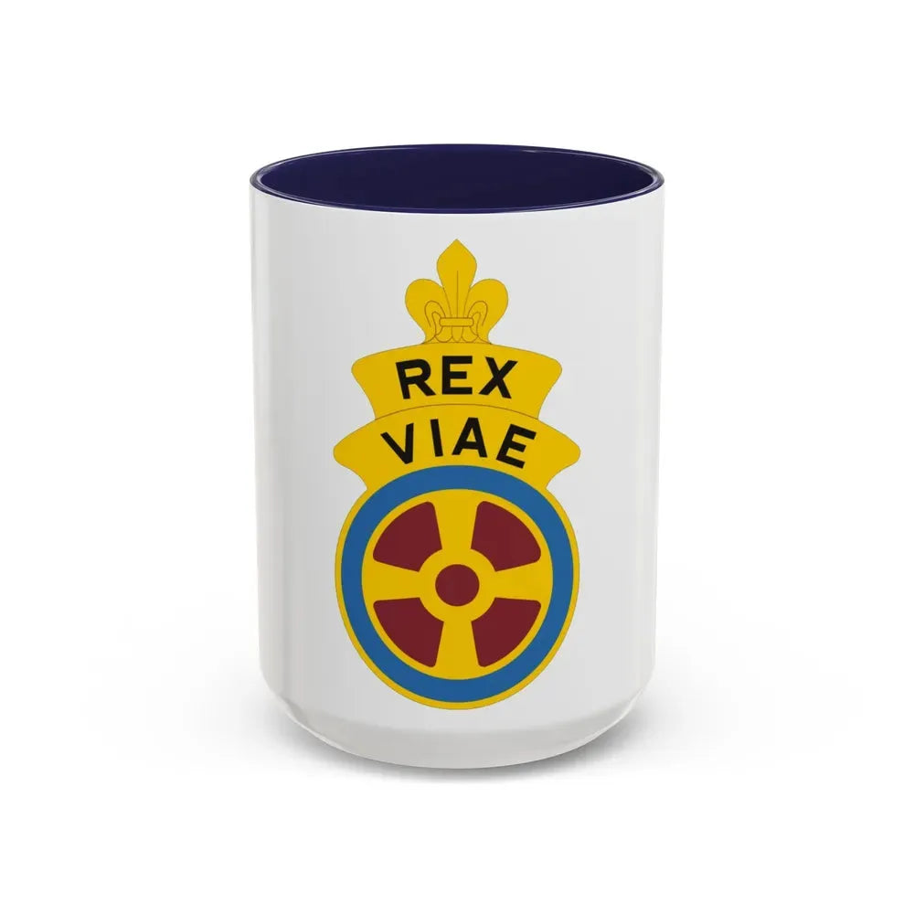 180 Transportation Battalion (U.S. Army) Accent Coffee Mug 15oz Navy - Go Mug Yourself