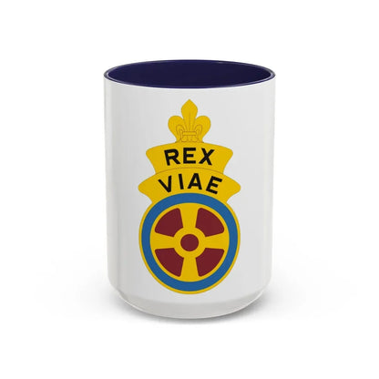 180 Transportation Battalion (U.S. Army) Accent Coffee Mug 15oz Navy - Go Mug Yourself