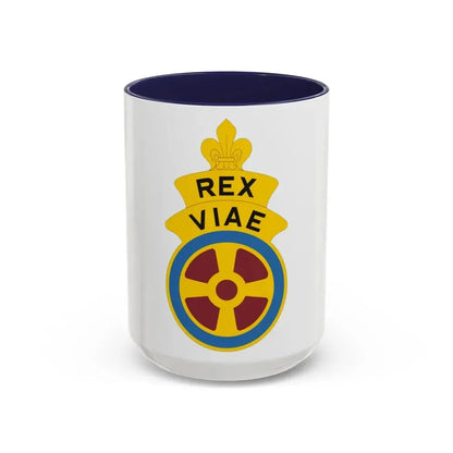 180 Transportation Battalion (U.S. Army) Accent Coffee Mug 15oz Navy - Go Mug Yourself