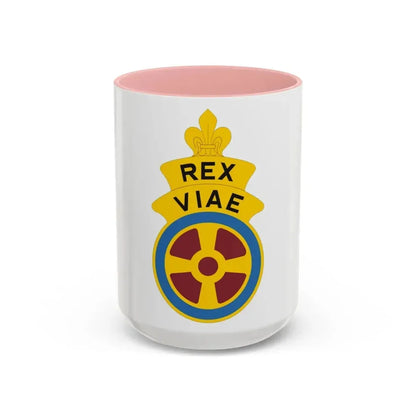 180 Transportation Battalion (U.S. Army) Accent Coffee Mug 15oz Pink - Go Mug Yourself