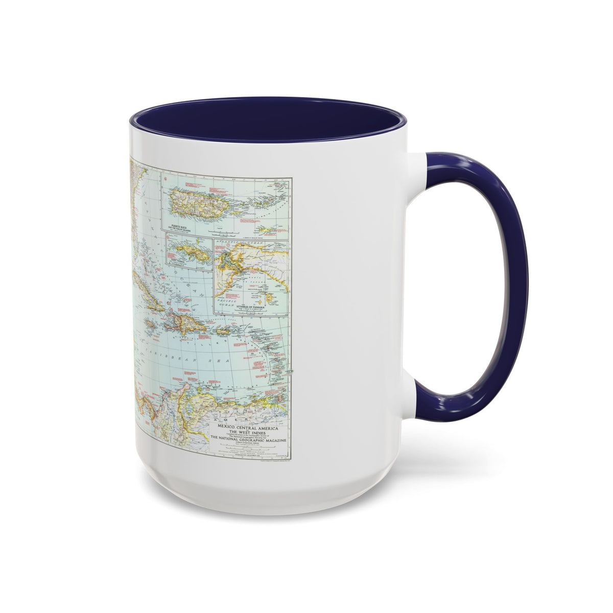 Central America & West Indies (1939) (Map) Accent Coffee Mug