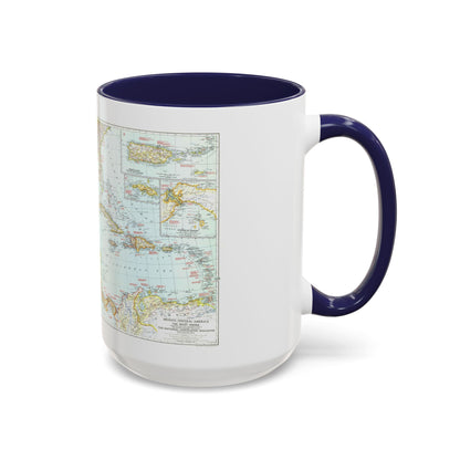 Central America & West Indies (1939) (Map) Accent Coffee Mug