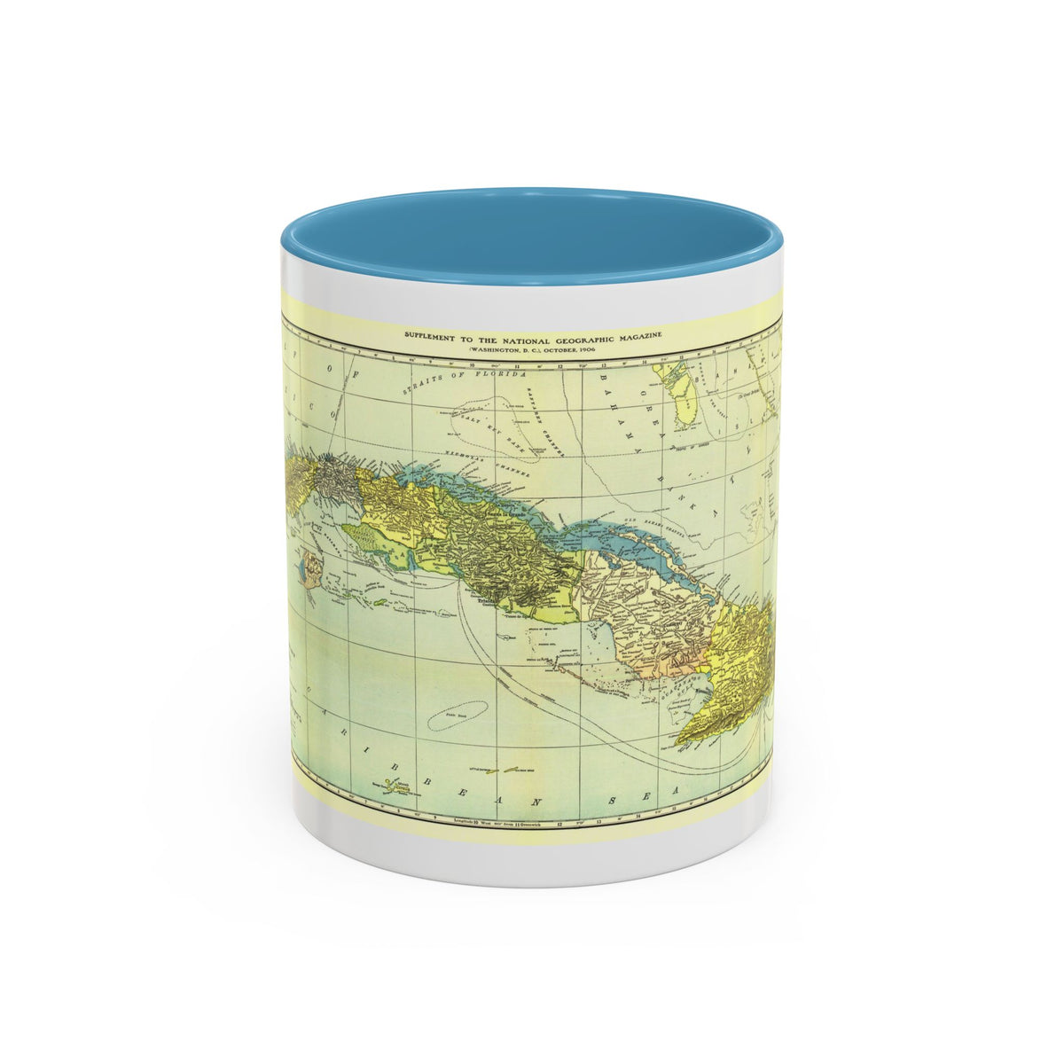 Central America - Cuba (1906) (Map) Accent Coffee Mug