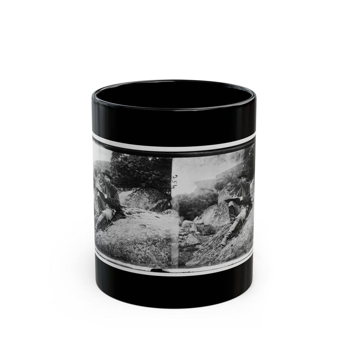 Gettysburg, Pa. Alfred R. Waud, Artist Of Harper's Weekly, Sketching On Battlefield (U.S. Civil War) Black Coffee Mug