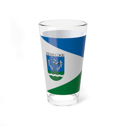 Flag of Zebecke (Hungary) Pint Glass 16oz