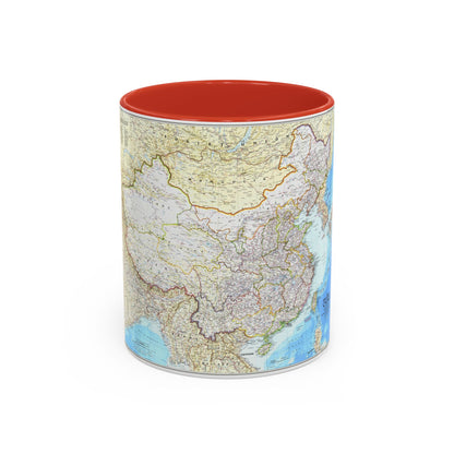 China - The People's Republic (1980) (Map) Accent Coffee Mug