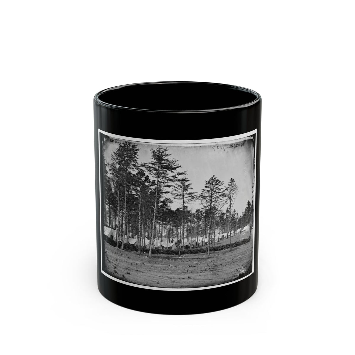 Brandy Station, Virginia. Headquarters, Army Of The Potomac. Eastern Half Of The Camp (U.S. Civil War) Black Coffee Mug