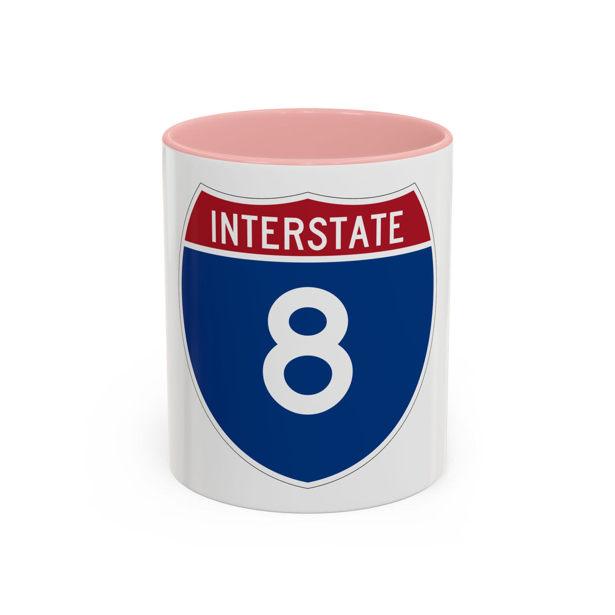 Interstate 8 (U.S. Highways) Accent Coffee Mug
