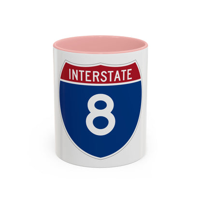 Interstate 8 (U.S. Highways) Accent Coffee Mug