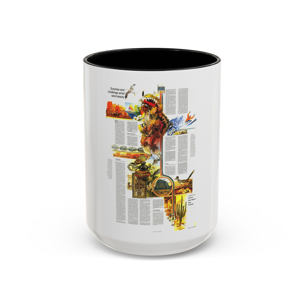 USA - Southwest 2 (1977) (Map) Accent Coffee Mug