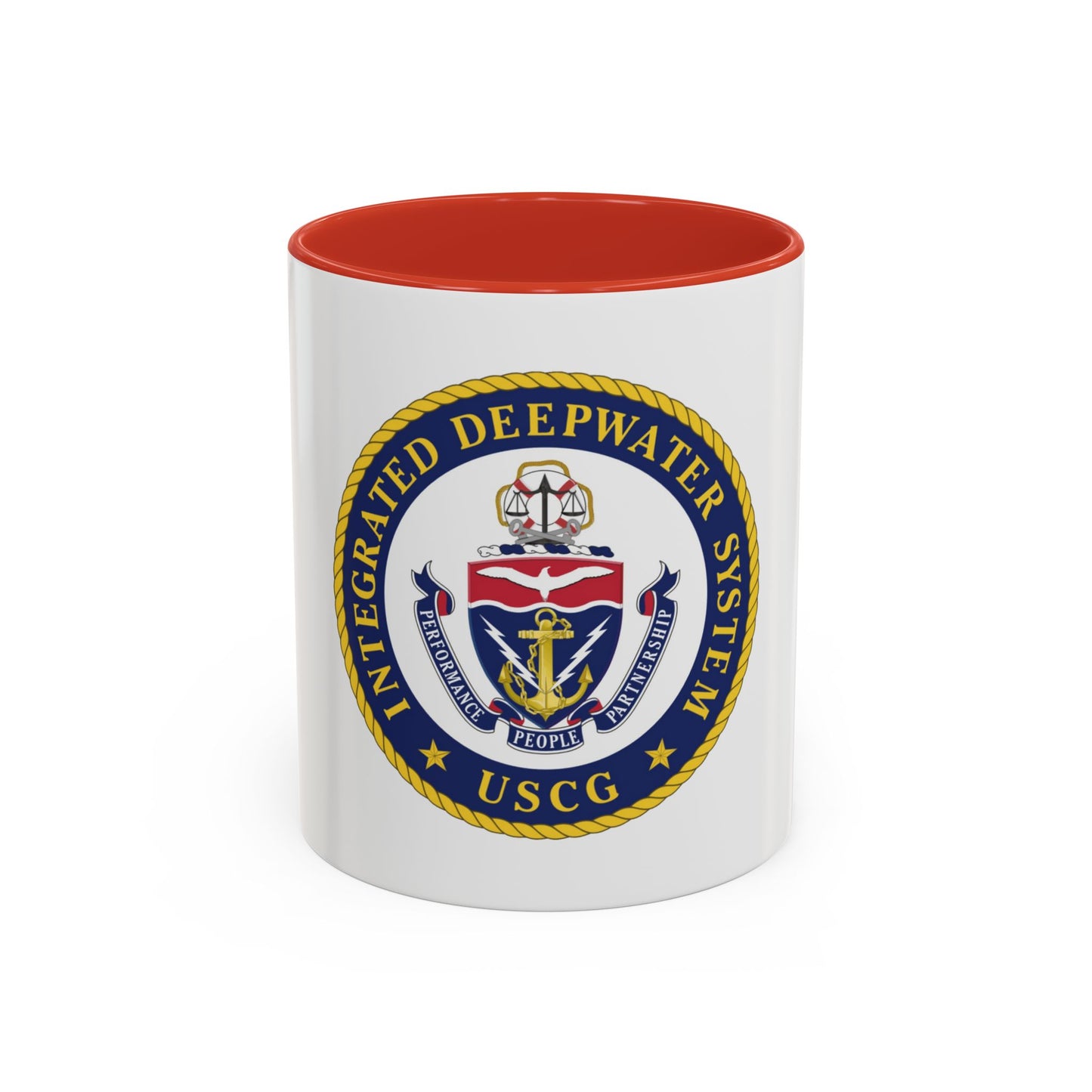 USCG Integrated Deepwater System (U.S. Coast Guard) Accent Coffee Mug