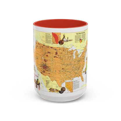 North America - Native American Heritage (1991) (Map) Accent Coffee Mug