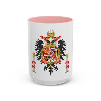 Greater Coat of Arms of Charles V Holy Roman Emperor, Charles I as King of Spain - Accent Coffee Mug