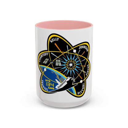 STS 134 (NASA) Accent Coffee Mug-15oz-Pink-Go Mug Yourself