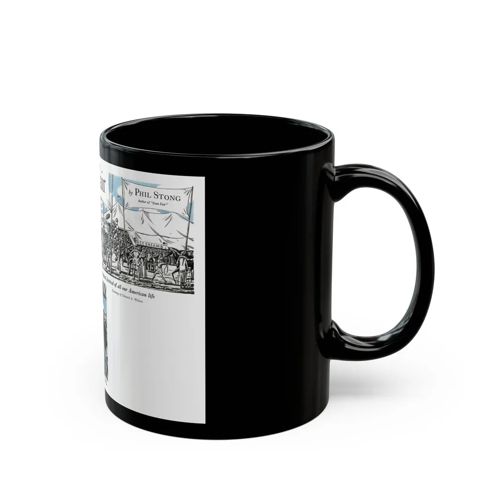 Country Fair, Cosmopolitan, November 1932 - Black Coffee Mug-Go Mug Yourself