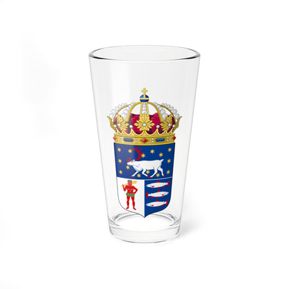 Västerbottens läns vapen crowned (Sweden) (Coat of Arms) Pint Glass 16oz