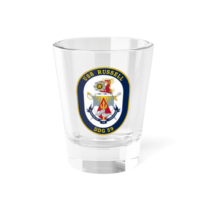 USS Russell DDG 59 Crest (U.S. Navy) Shot Glass 1.5oz