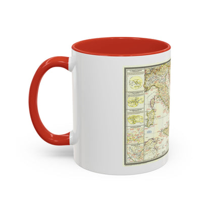 Mediterranean - Classical Lands (1949) (Map) Accent Coffee Mug