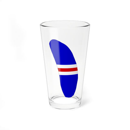 Howland Island flag map local (United States) Pint Glass 16oz
