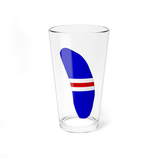Howland Island flag map local (United States) Pint Glass 16oz