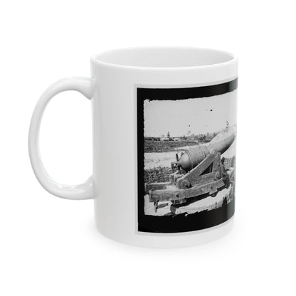 James River, Va. Another Confederate Gun Emplacement At Howlett House, Trent's Reach 001 (U.S. Civil War) White Coffee Mug