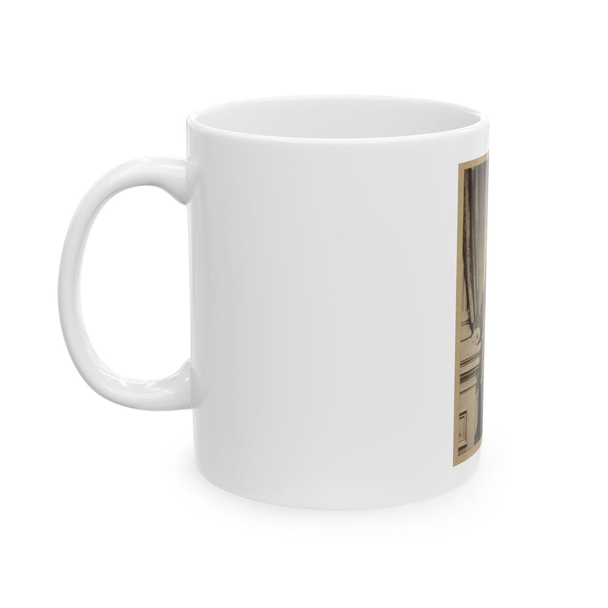 Portrait Of Union Officer Holding A Sword In His Arm (U.S. Civil War) White Coffee Mug