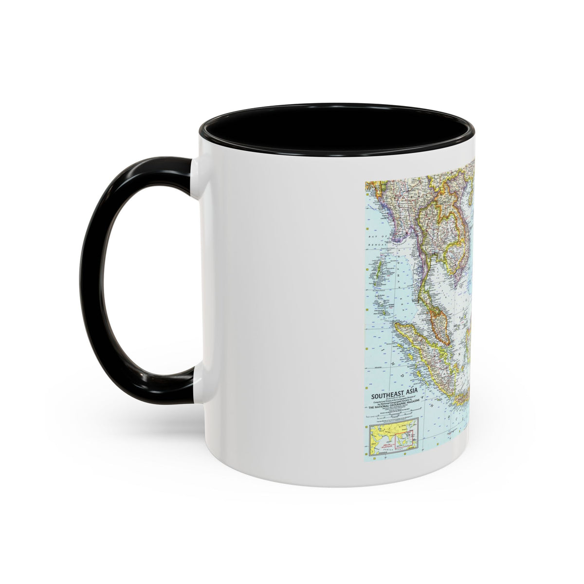 Asia - Southeast (1961) (Map) Accent Coffee Mug