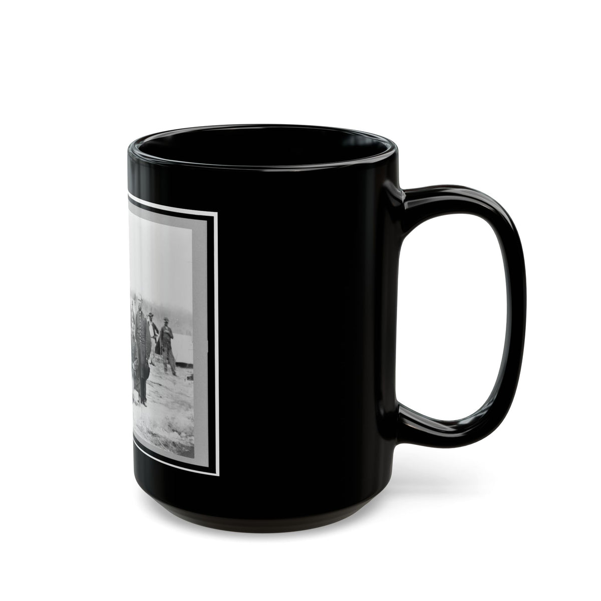 Field And Staff Of 39th U.S. Colored Infantry, In Front Of Petersburg, Va. (U.S. Civil War) Black Coffee Mug