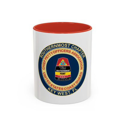 USCG CPOA Key West FL Southernmost Chapter (U.S. Coast Guard) Accent Coffee Mug