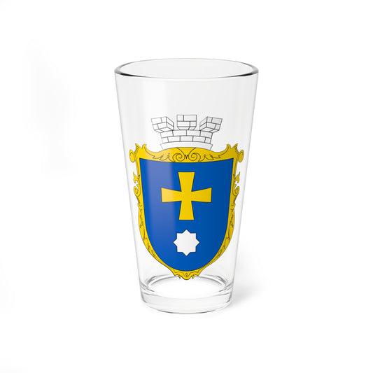 UKR COA of Myrhorod (Ukraine) (Coat of Arms) Pint Glass 16oz
