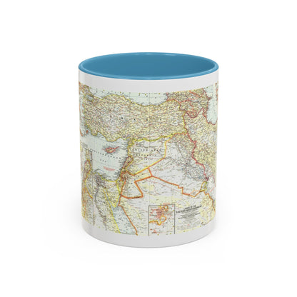 Middle East - The Eastern Mediterranean (1959) (Map) Accent Coffee Mug