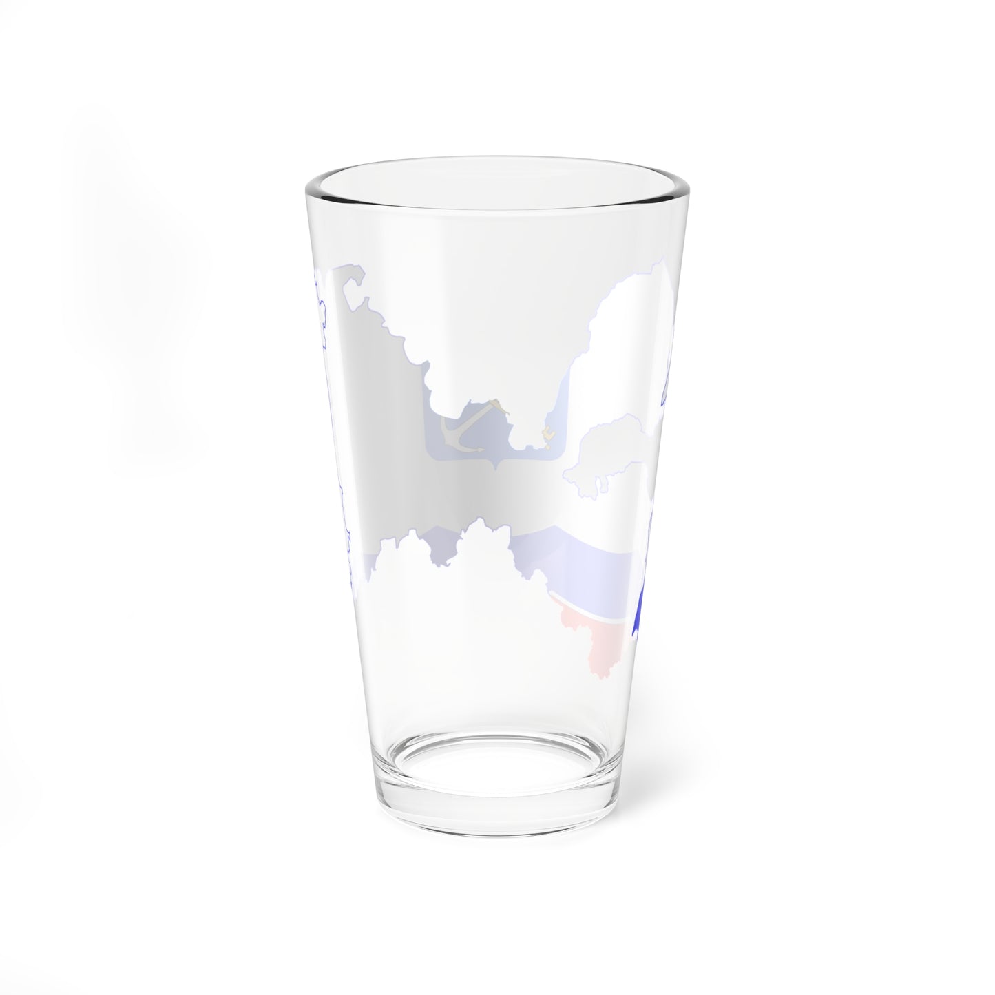 Flag-map of Leningrad Oblast (Russia) Pint Glass 16oz