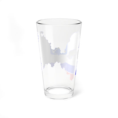 Flag-map of Leningrad Oblast (Russia) Pint Glass 16oz