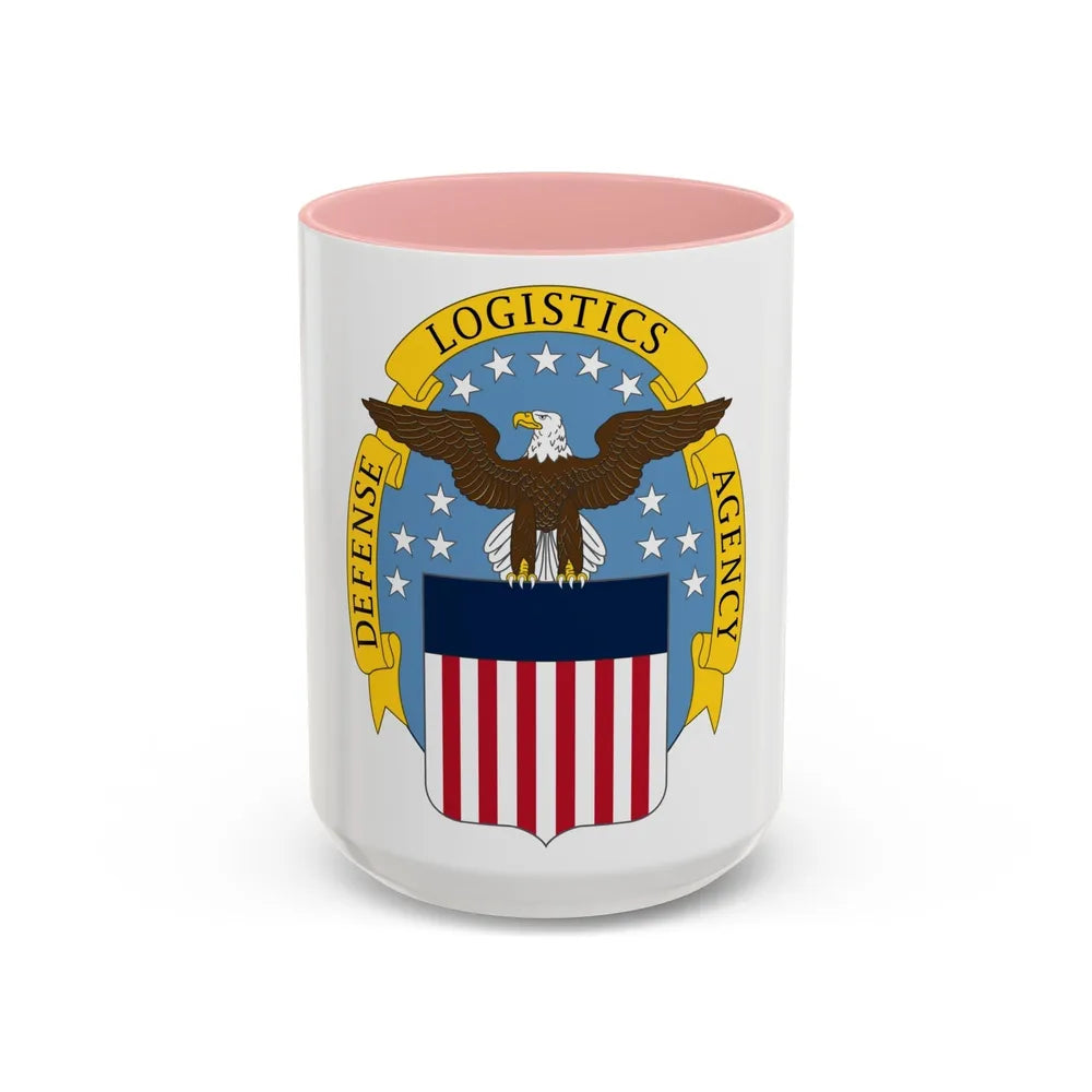 Defense Logistics Agency (U.S. Army) Accent Coffee Mug-15oz-Pink-Go Mug Yourself