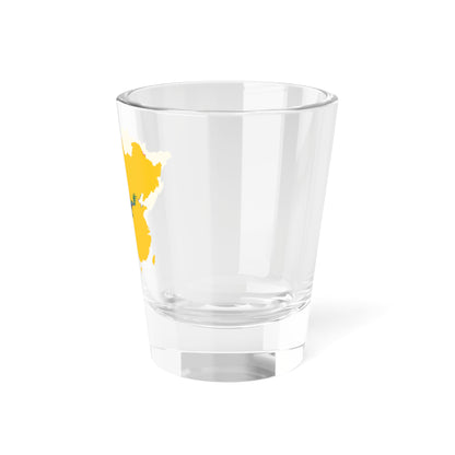 Flag map of the Qing dynasty 1862-1912 (China) Shot Glass 1.5oz