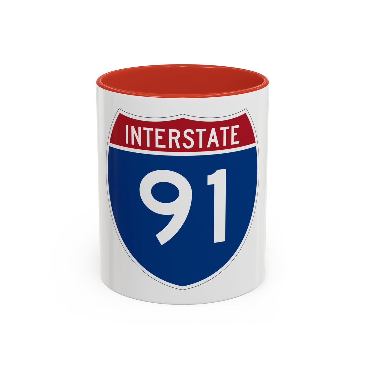 Interstate 91 (U.S. Highways) Accent Coffee Mug