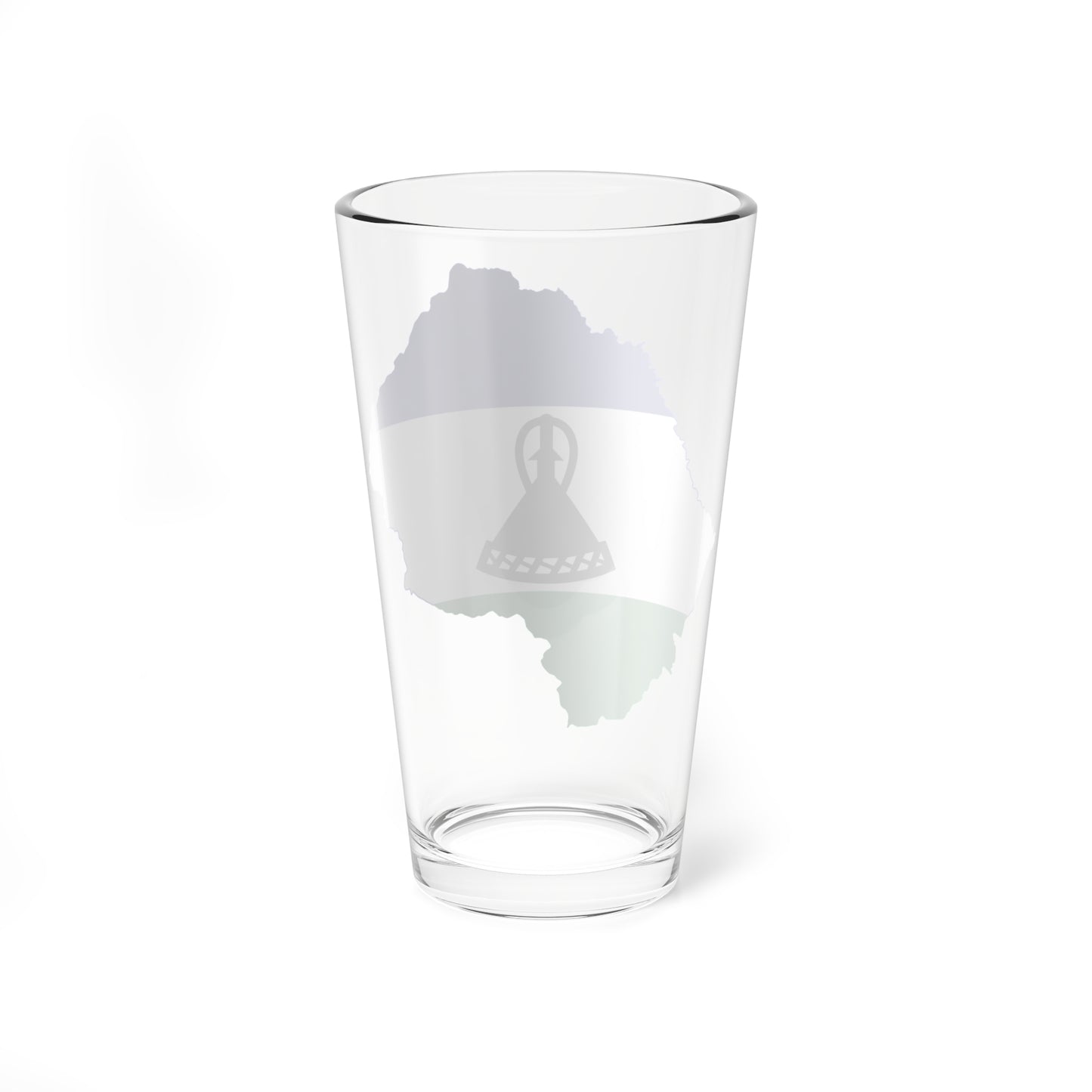 Flag map of Lesotho (Lesotho) Pint Glass 16oz