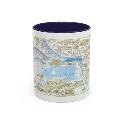 West Indies (1954) (Map) Accent Coffee Mug