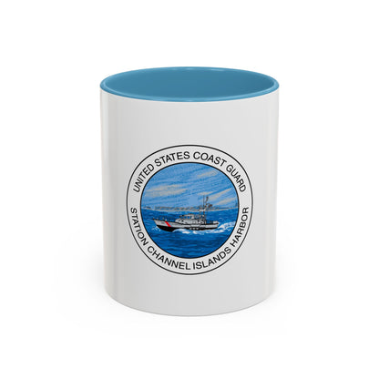 USCG Station Channel Islands Harbor (U.S. Coast Guard) Accent Coffee Mug