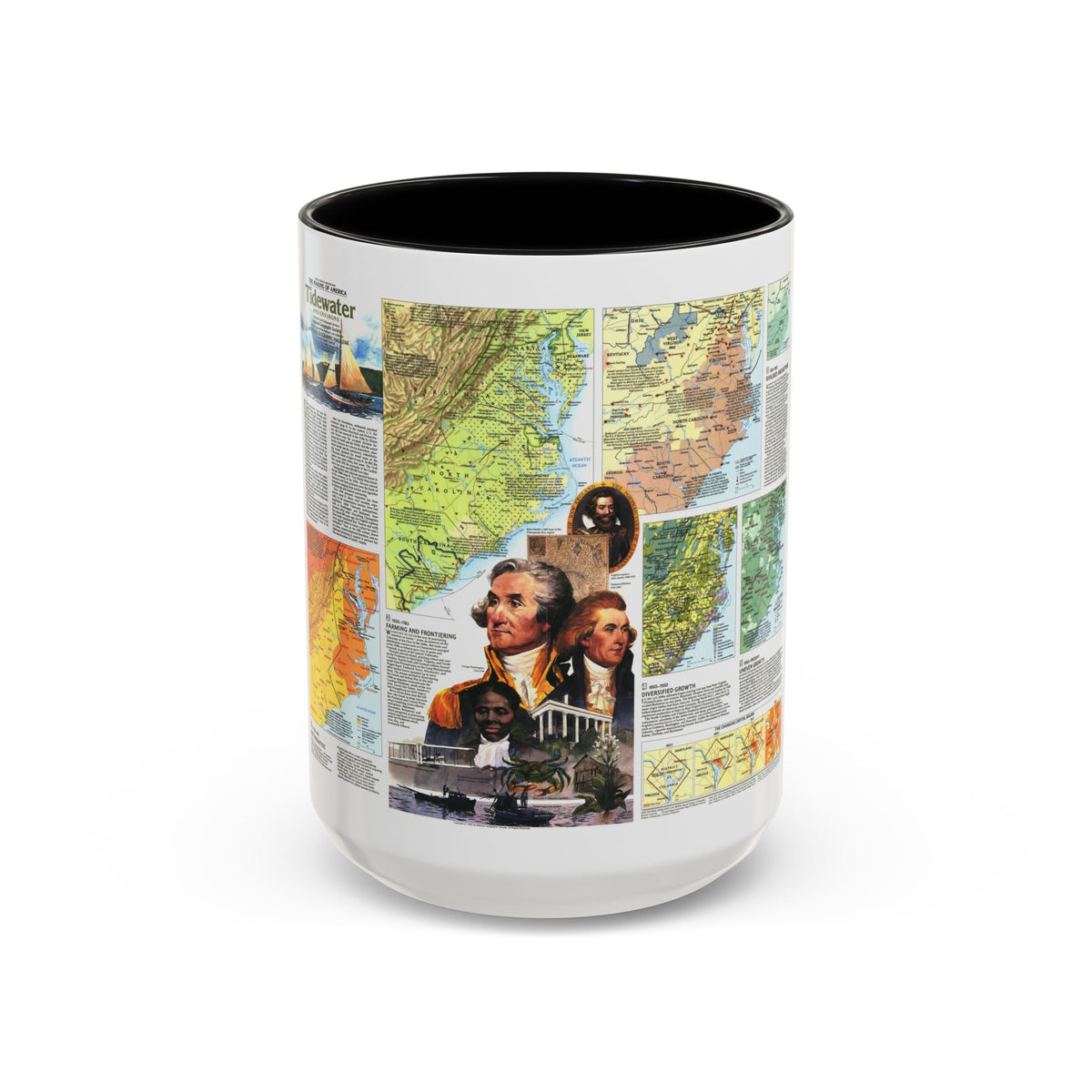 USA - Tidewater and Environs 2 (1988) (Map) Accent Coffee Mug
