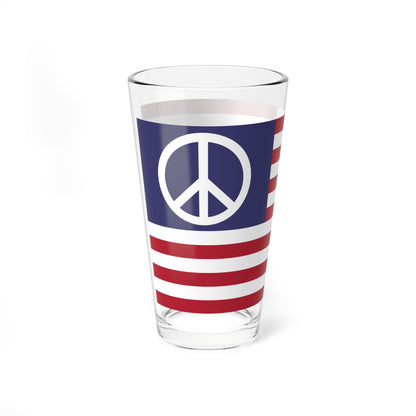 US Peace flag (United States) Pint Glass 16oz