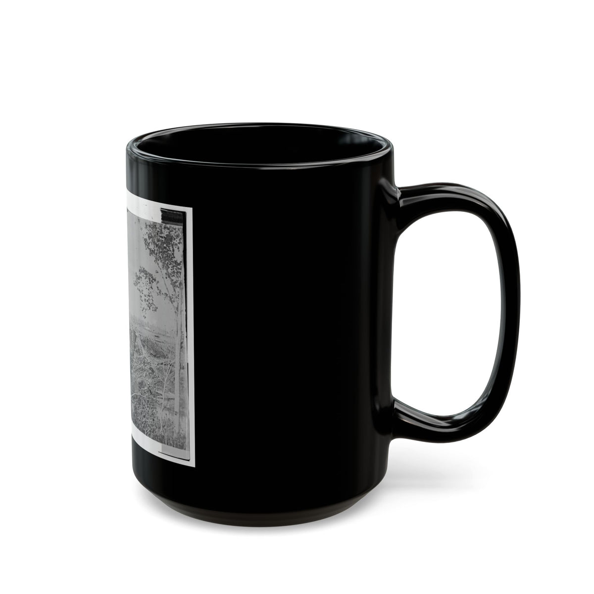 Catlett's Station, Va., Vicinity. Federal Soldiers Rebuilding The Orange & Alexandria Railroad Bridge Over Cedar Run (U.S. Civil War) Black Coffee Mug