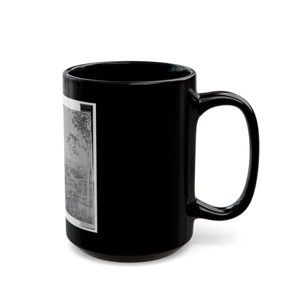 Catlett's Station, Va., Vicinity. Federal Soldiers Rebuilding The Orange & Alexandria Railroad Bridge Over Cedar Run (U.S. Civil War) Black Coffee Mug