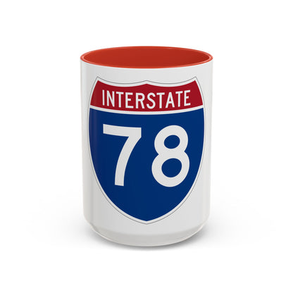 Interstate 78 (U.S. Highways) Accent Coffee Mug